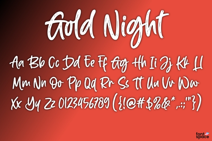 Gold Night字体 3