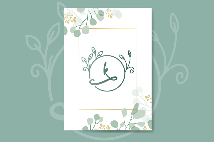 Abilane Flower Monogram字体 4