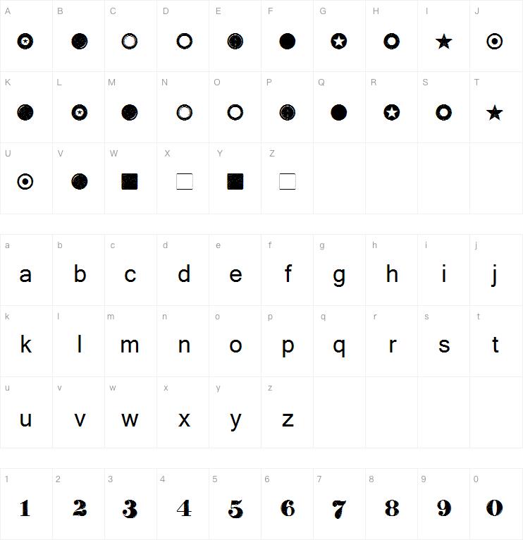 Dauber Hand Numerals字体