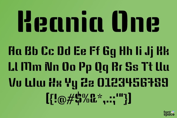 Keania One字体 1