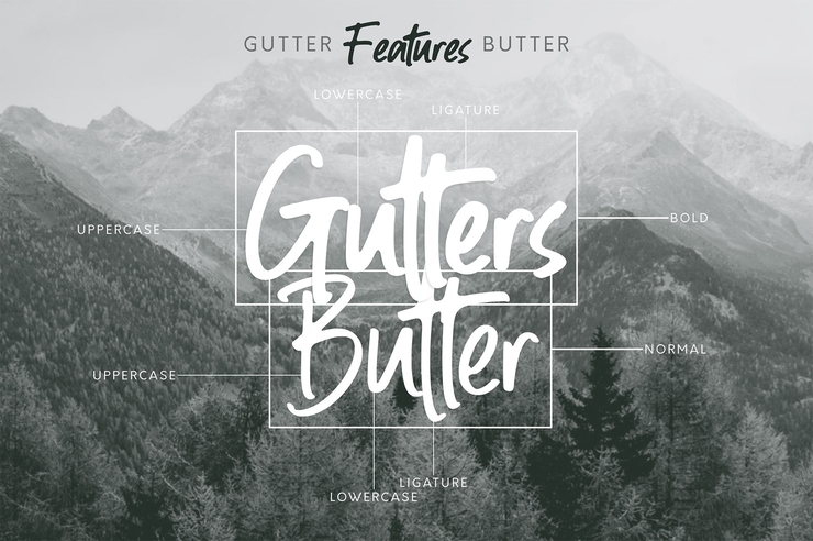 Gutters Butter字体 1