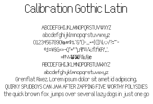 Calibration Gothic NBP Latin字体 2