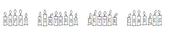 Happy Birthday Letter Candles字体