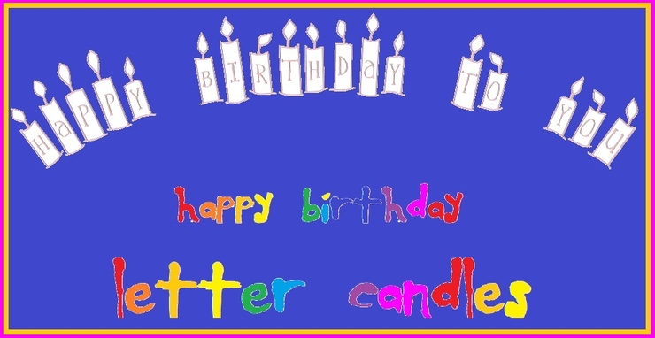 Happy Birthday Letter Candles字体 3