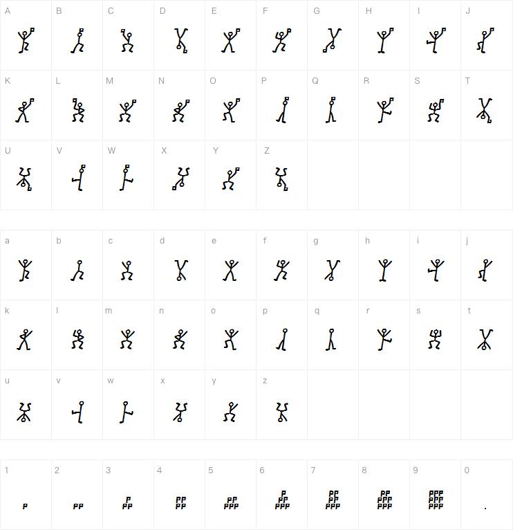 GL-DancingMen字体