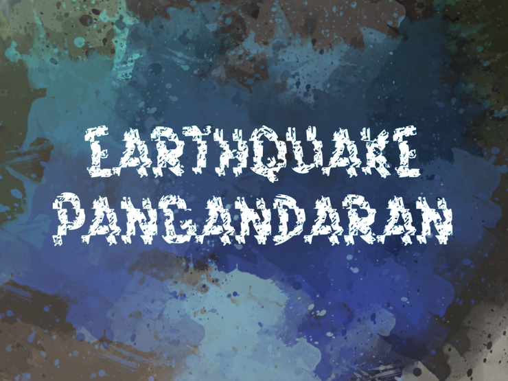 e Earthquake Pangandaran字体 1