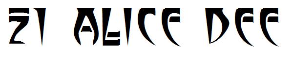 Z1 Alice Dee字体