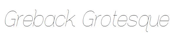 Greback Grotesque字体