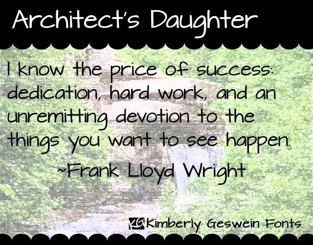 Architect\'s Daughter字体 2