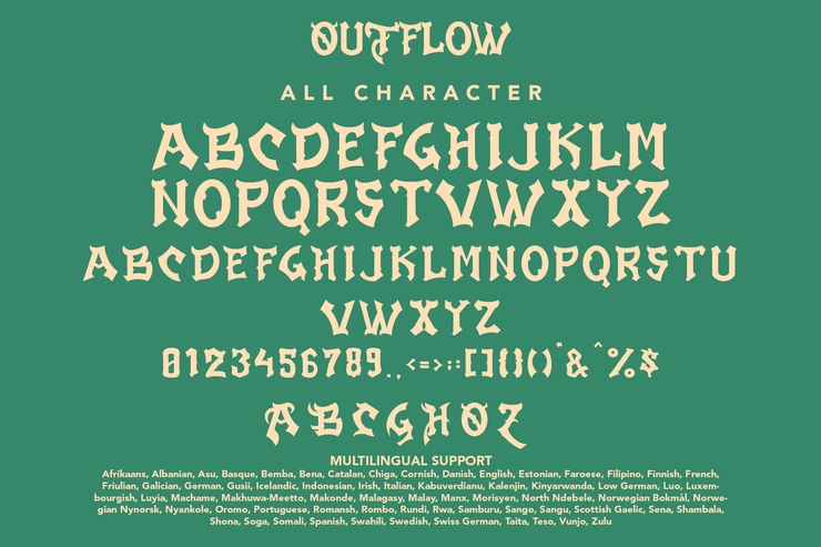 Outflow字体 1