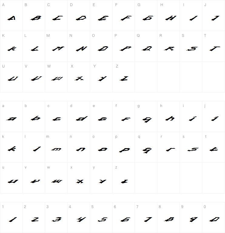 bracing字体