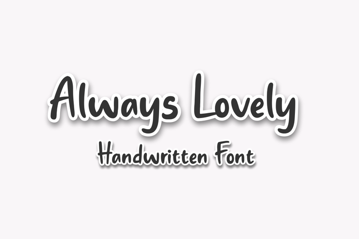 Always Lovely字体 3