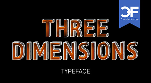 CF Three Dimensions字体 1