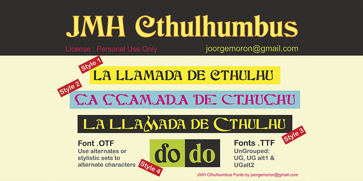 JMH Cthulhumbus字体 2