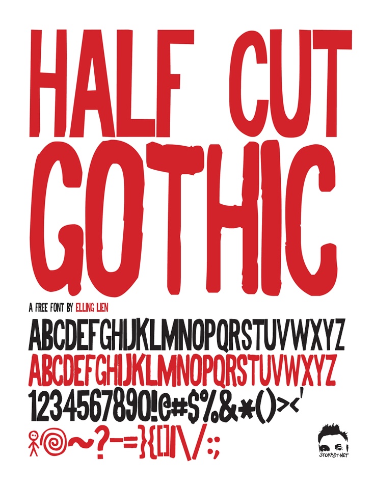 Half Cut Gothic字体 1