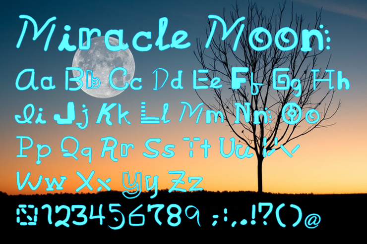 Miracle Moon字体 1