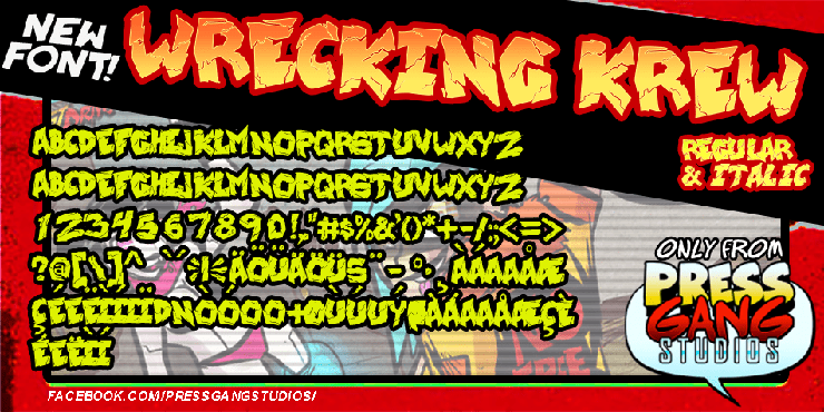 wrecking krew字体 1