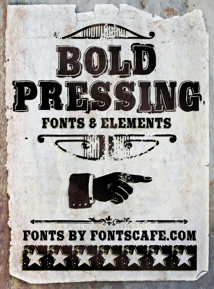 Bold Pressing H3 demo字体 1