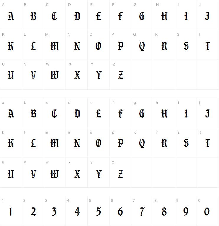 S&S GreyHood Seven字体