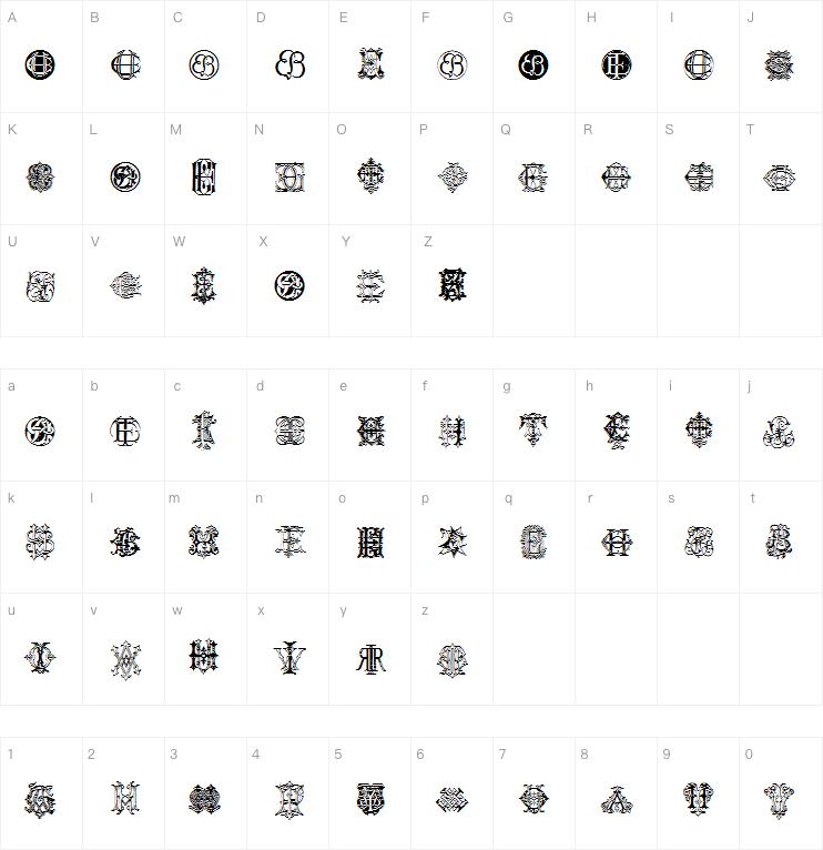 Intellecta Monograms Random Twelve字体