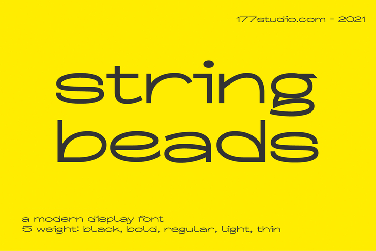 String Beads字体 2