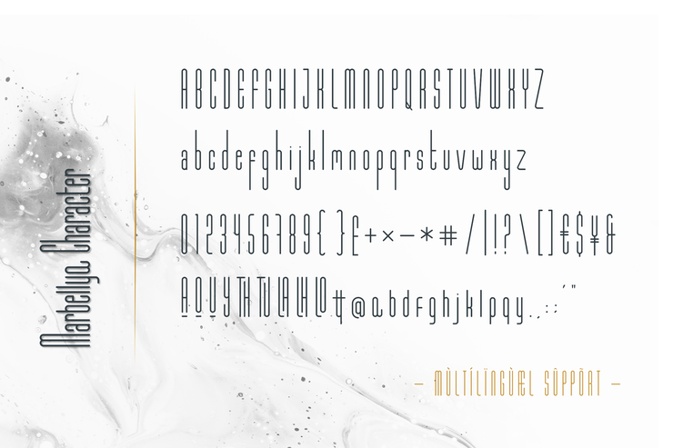 Marbellya Condensed Sans Serif字体 8