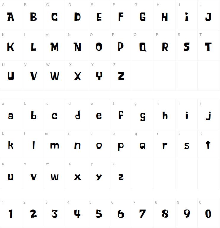 Blob Spongey Lowercase字体