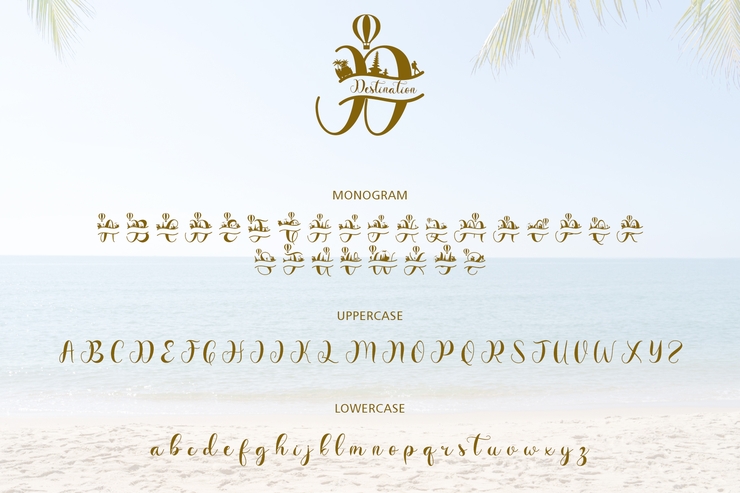 Vacation Monogram字体 4