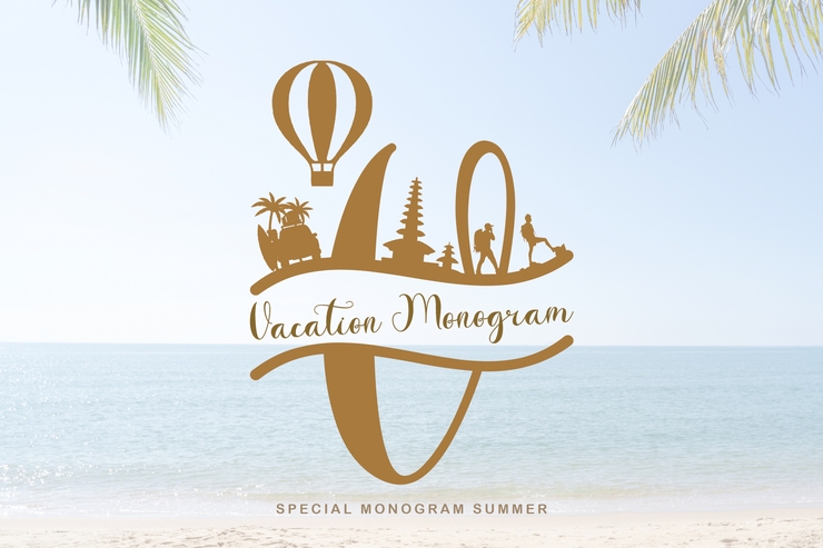 Vacation Monogram字体 5