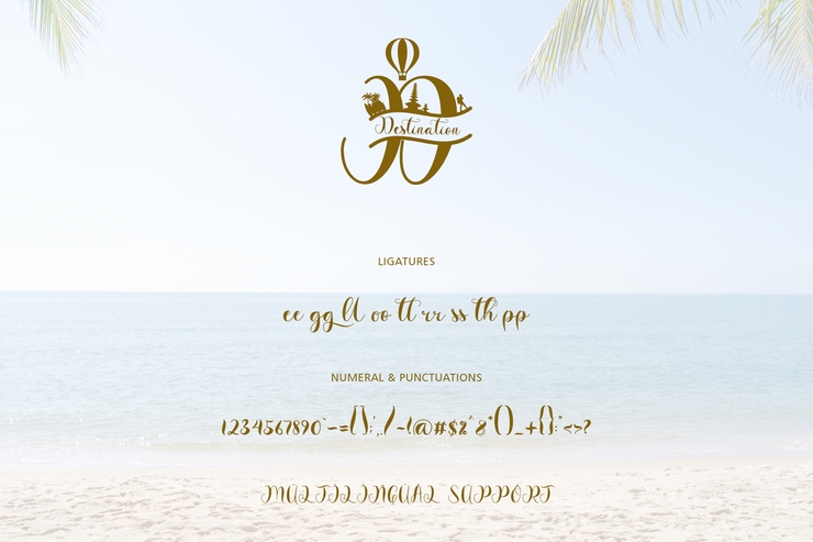 Vacation Monogram字体 7