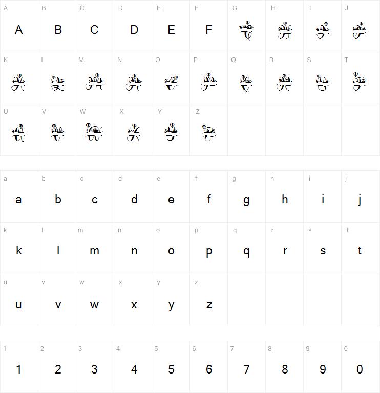 Vacation Monogram字体