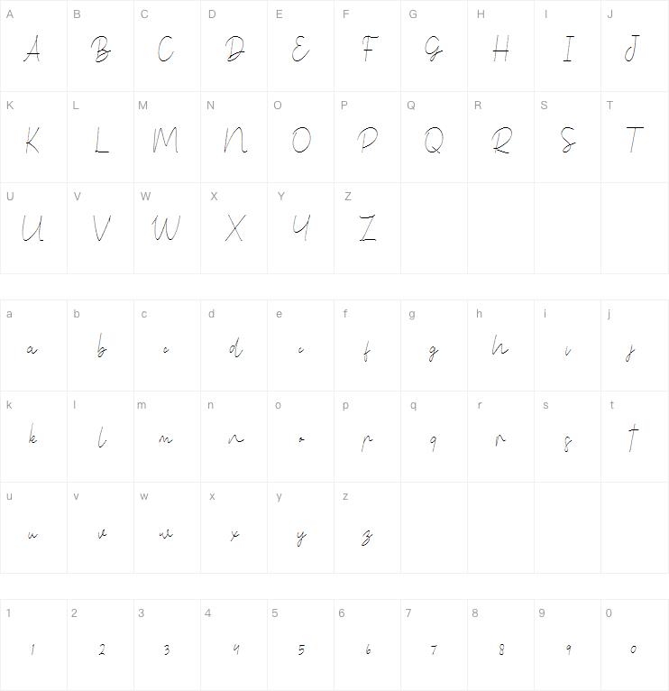 Benedela Signature字体