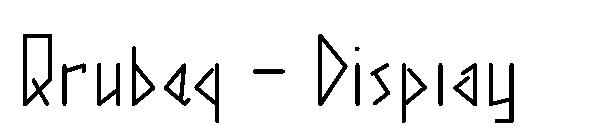 Qrubeg – Display字体