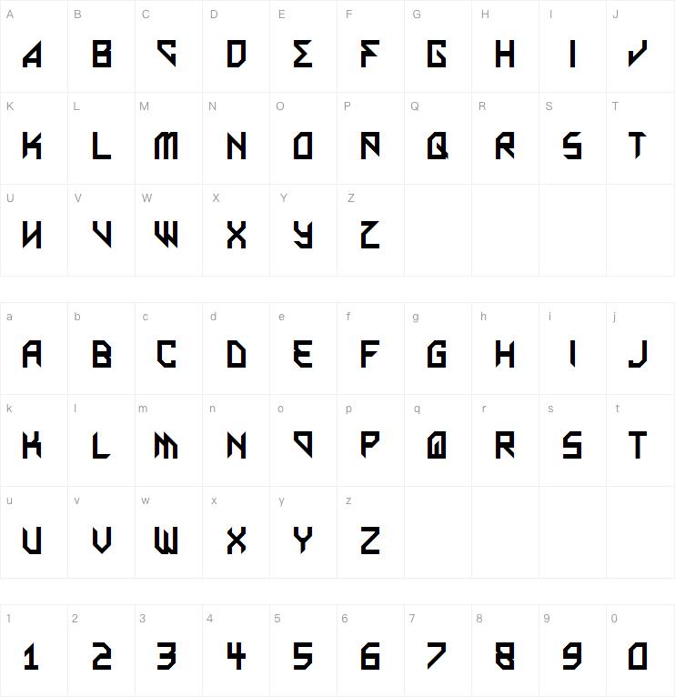 Metal Arhythmetic字体