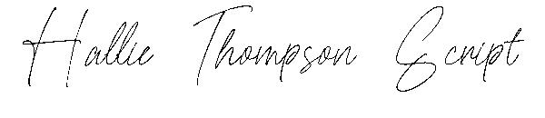 Hallie Thompson Script字体