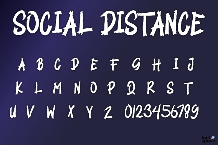 SOCIAL DISTANCE字体 1