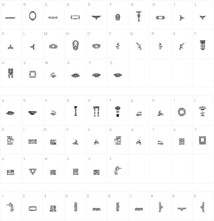 Mortised Ornaments Two字体