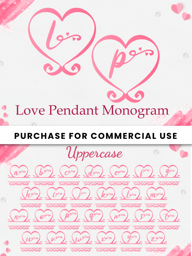 Love Pendant Monogram字体 1