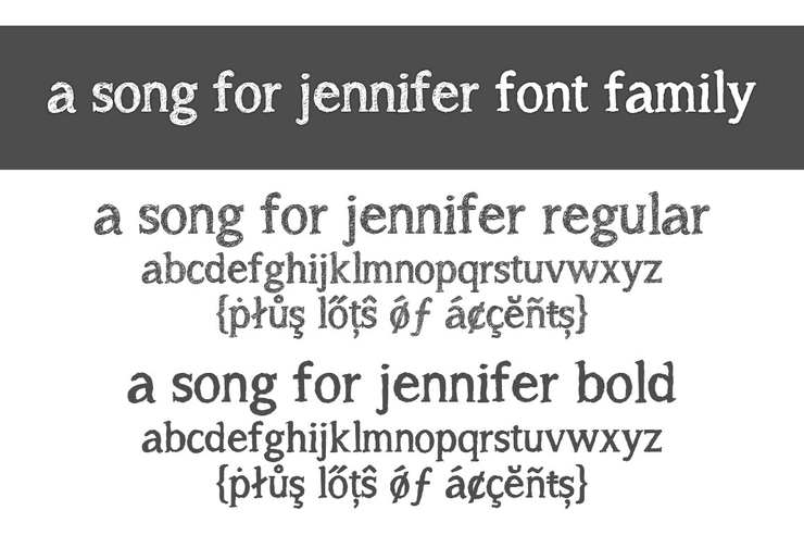 a song for jennifer字体 1