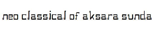 neo classical of aksara sunda字体