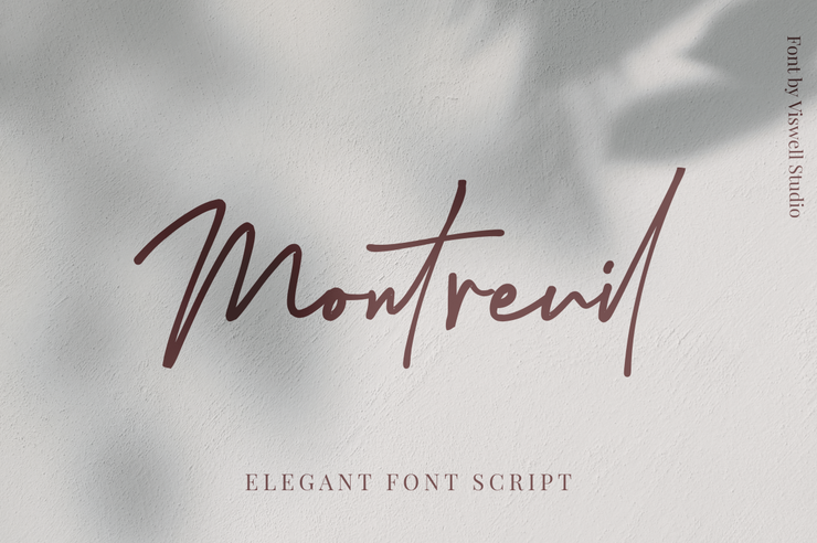 Montreuil Signature字体 2