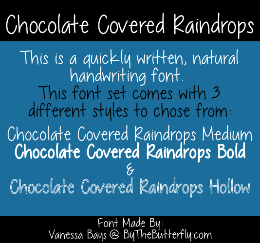 Chocolate Covered Raindrops字体 1