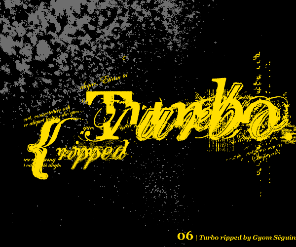 TURBO ripped字体 1