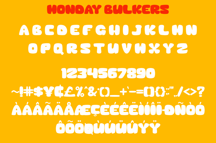 Monday Bulkers字体 6