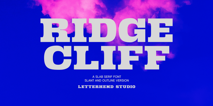 Ridge Cliff Outline字体 1