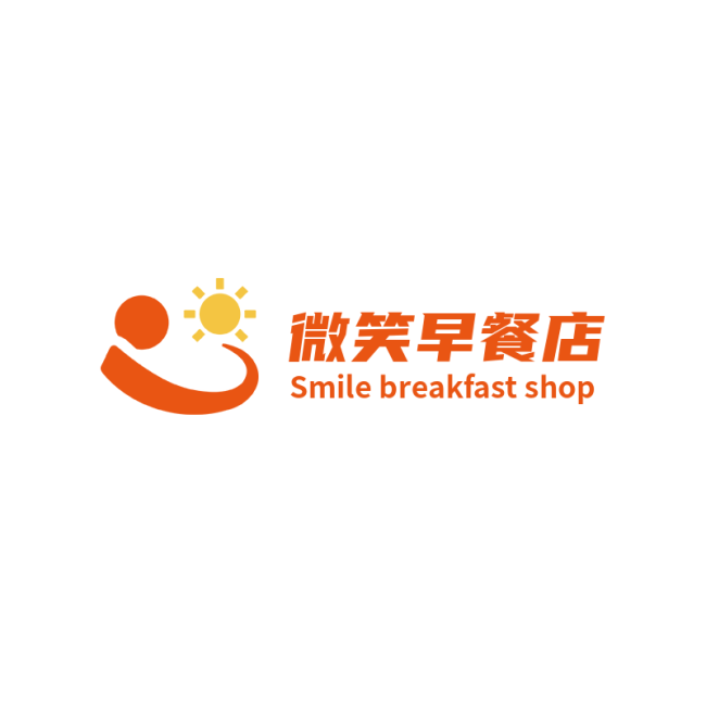 橙色微笑太阳logo