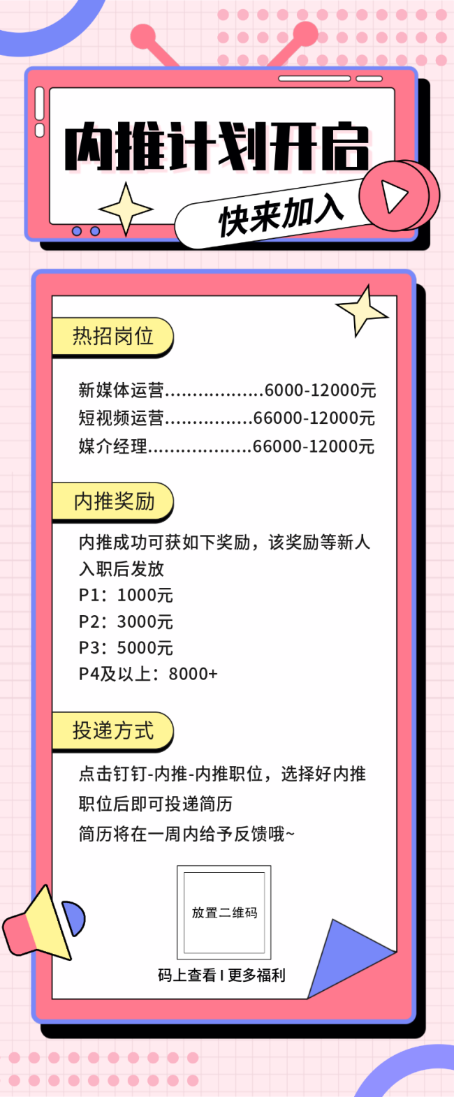 内推计划招募活动内容长图