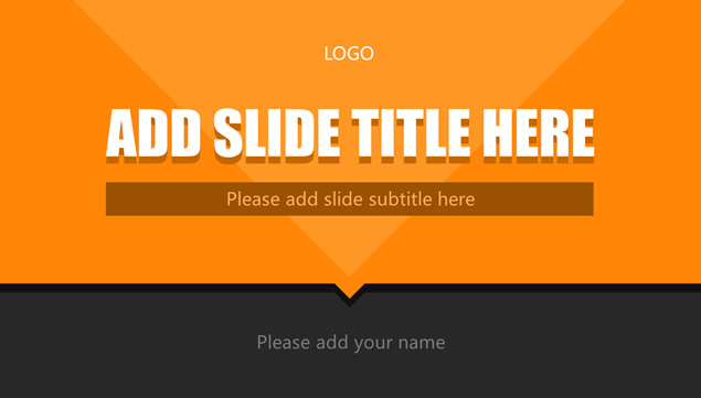 欧美风精选商务橙黑设计ppt模板