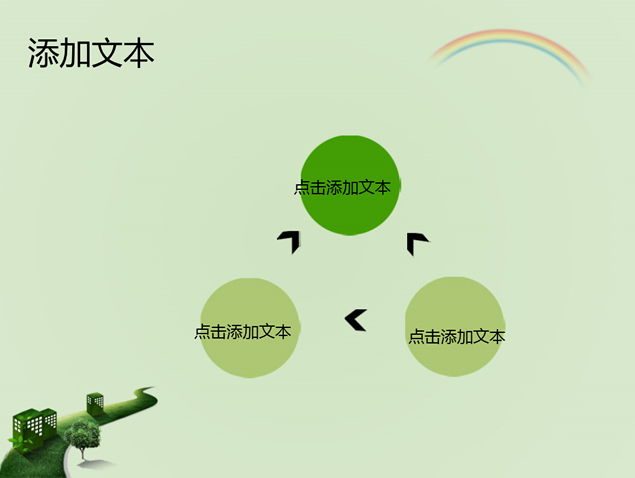 描绘未来环保世界清爽企业商务ppt模板