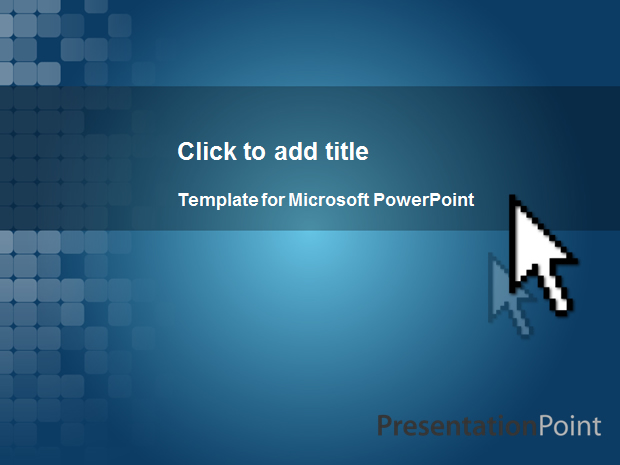 鼠标指针蓝色经典ppt模板